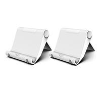 2 Piezas Soporte Móvil Mesa Plegable, Apoyo Teléfono Multiángulo, Soporte Dock Base para Teléfono Compatible con iPhone 14 Pro/14/13/12/11, Galaxy S22/S21, Xiaomi Redmi Note 12 11 Pro (Blanco)