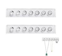2 Piezas soporte para collar, soporte de joyería de pared acrílico, organizador de collar autoadhesivo, organizador collares,gancho de almacenamiento de joyas, utilizado para collares, pendientes