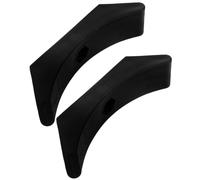 2 Piezas Soporte para Mancuernas Antideslizante Negro de Plástico | Evita Rodadura y Caídas, Protege el Suelo, Uso en Balcón y Mesa, Compatible Barra y Mancuerna