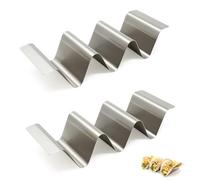 2 Piezas Soporte para Tacos, Soporte para Taco de Acero Inoxidable, con Asas, para Sujetar Tacos, Perritos Calientes y Tortitas