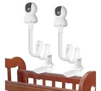 2 Piezas Soporte para Vigilabebés, Soporte para Monitor De Bebé, Soporte para Cámara De Bebé, Universal Soporte Vigilabebes para Cuna Compatible con La Mayoría De Monitores De Cuna para Cuna (Blanco)