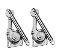 2 piezas Soporte tapa cierre suave, Bisagra soporte tapa plegable, Amortiguador de amortiguación, Bisagra soporte hidráulico seguridad, para almacenamiento, puerta armario (Lzquierda R)