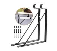 2 Piezas Soporte Triangular con Gancho,Soportes de Ángulo Flotante Metal for Colgar en la Pared Oculto,Tableros Andamio for Decoración Montada Gabinete Muebles Estante Librería,Armario(I)