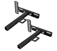 2 Piezas Soportes Ajustables para Cabecero de Cama Acero, con Tornillos | Distancia Regulable 5,12-8,27 Pulgadas, Compatibilidad, Apoyo Estable, Dormitorio, Negro