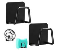 2 Piezas Soportes de Esponja Adhesivos, Gancho para Estropajos, Acero Inoxidable 304, Soporte Gancho Estropajos Cocina, Soporte de Esponja de Acero Inoxidable para Almacenamiento en Cocina y Baño