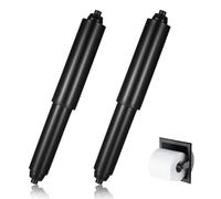 2 Piezas Soportes de Papel HigiéNico, Rodillos Soporte Papel, Inserto Varilla Repuesto con Resorte para BañO (Negro)