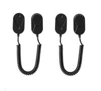 2 Piezas Soportes Magnéticos con Cuerdas Elásticas Fijación Segura Montaje en Pared, Adsorción Rápida Soportes Magnéticos para Mando a Distancia con Cuerdas de Resorte, 1.2m (Negro)