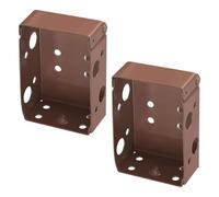 2 Piezas Soportes Marrones de Hierro Montaje Lateral y Superior | Compatibles Riel Superior, Soporte Fiable, Acabado Mate, para Balcones y Separadores de Oficina