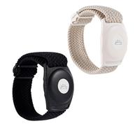 2 Piezas Soportes para Princess Cruise Medallion, Ajustable Pulsera Trenzada Cómoda Pulsera Hombres Mujeres Compatible con Soporte Medallón Princess Accesorios (Blanco, Negro)