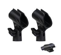 2 Piezas Soportes Universales para Micrófono Ajustables,Soporte de Clip para Micrófono,Incluye Adaptador de 5/8 Pulgadas a Rosca Hembra,para Conciertos Videoconferencias y Escenarios