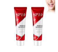 2 piezas SP-10 Pasta de dientes probiótica, blanqueamiento natural, aliento fresco, pasta de dientes, fortalece el esmalte dental, Sin flúor, Suave en dientes sensibles, Cuidado dental diario #01