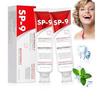 2 Piezas SP-9 Pasta Dental Probiótica, Probiotic Whitening Toothpaste con 9 Probióticos, Sp-9 Toothpaste, Sp-9 Pasta de Dientes, Elimina las Manchas Dentales, Refresca el Aliento