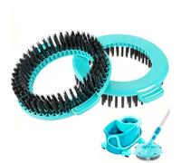 2 Piezas Spin Fregona Cepillo de fregado Cabezal de Repuesto para Leifheit Clean Twist Disc Mop Ergo ,Cepillo Redondo de cerdas duras de Ø 15,8 cm, para la Limpieza de Suelos Duros en Cocina y baño