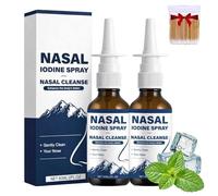 2 piezas Spray Nasal De Yodo,FóRmula Mineral Natural,Limpia Y Refresca Tus Cavidades Nasales,Para Aire Seco,Viajes Y Uso Diario.