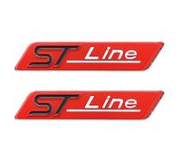 2 piezas ST Line Emblema de línea de aplicable a todas las puertas de vehículos Equipaje de carrocería y otros artículos (rojo negro)