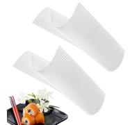 2 Piezas Sushi Roller Mat Silicona, Esterilla De Silicona para enrollar sushi Reutilizable Sushi Mat Esterilla Sushi Lavable Antiadherente Rolling Mat para Cocina Casera Esterilla Japonesa Para Sushi