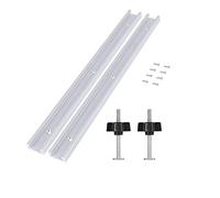 2 piezas T Track Mitre Track Jig Fixture Ranura y 2 piezas Juego de abrazaderas de sujeción rápida de metal
