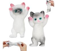 2 Piezas Taba Squishy, Squishy Gato, Squishy Grande, fufu Squishy, Squeeze Toys, Muñeco Antiestres, Juguete Squishy Pata de Gato, Cat Squishy Squeeze Toys
