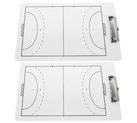 2 Piezas Tablero de Balonmano de Doble Cara Portapapeles, PVC | Accesorio de Competición para Entrenadores, Marcador y Borrador, Uso en Vestuario y Exterior