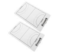 2 Piezas Tablero Táctico de Balonmano Portátil, Doble Cara, PVC | Entrenadores y Jugadores, Marcador y Borrador, Posición para Guardar el Rotulador