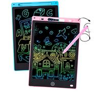 2 piezas Tableta de Escritura LCD para Niños, 12 Pulgadas Tablero de Dibujo LCD Tableta Gráfica con Lápiz, Pantalla Colorida Borrable Reutilizable Juguete Educativo para Niñas Niños de 3+ Años