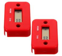 2 piezas Tacómetro Digital Contador de Horas, rojo | Sensor Hall Integrado, Pantalla LCD, Alimentación Independiente, Lectura Clara bajo Sol, para Rutas Largas