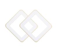 2 Piezas Tapa Adhesiva para Interruptor Acrílica 86x86 Mm, Blanco | Autoadhesiva sin Taladro, Cubre Imperfecciones y Huellas, para Azulejos y Madera en Habitaciones o Pasillos