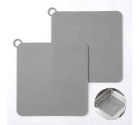 2 Piezas Tapa de Drenaje Cuadrada 20x20cm, Protector de Drenaje de Silicona, Tapón Desagüe para Ducha, Cocina y Baño, Cubierta de Desagüe para Evitar Malos Olores