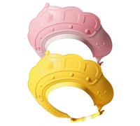 2 piezas Tapa de ducha para niños 0-12 años Corona suave ajustable Escudo de lavado para bebés Camino anti-referente Anti-Reflux Visor de baño para niños esenciales de baño para bebés
