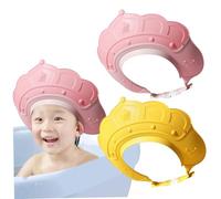 2 piezas Tapa de ducha para niños 0-12 años Corona suave ajustable Escudo de lavado para bebés Camino anti-referente Anti-Reflux Visor de baño para niños esenciales de baño para bebés