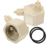 2 Piezas Tapa DIY para Reactor de Co2, Accesorio ABS Beige | Instalación Simple y Práctica, Resistente al Roce, para Tanque Plantado, Pieza de Repuesto para Botellas