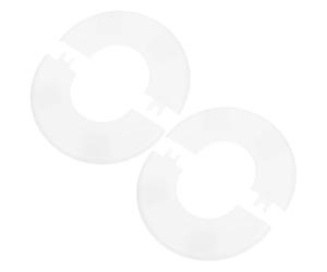 2 Piezas Tapa para Orificio de Escalera de Piscina Redonda 52mm | Diseño Partido, Cubre Tubos y Barandillas, para Piscinas Enterradas y Comerciales, Acabado Limpio