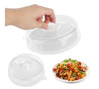 2 Piezas Tapas Microondas 17cm y 23 cm para Cocina, Tapa para Microondas con Salida de Vapor, Tapa de Salpicaduras de Microondas para Salpicaduras de Microondas para Alimentos (Transparente)