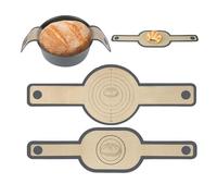 2 Piezas Tapete para Hornear pan para Horno Holandés, Tapete para Hornear pan con Asas Largas, Tapetes de Silicona para Dutch Oven, Silicona para Hornear, Alfombrillas de Hornear Reutilizablecon
