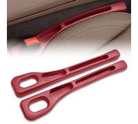 2 Piezas Tapón de Espacio de Asiento de Coche, Universal Relleno de Huecos de Asiento de Coche, Car Seat Gap Filler para Evita que las Cosas Caigan y Almacenar Objetos Pequeños (Rojo)