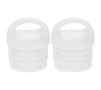 2 Piezas Tapón de Goma de Repuesto, Sellado Estanco | Recambio para Salida de Drenaje, Mecanismo Roscado y Encaje a Presión, Blanco, Uso en Limpieza Doméstica y Cocina