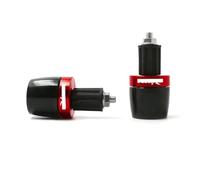 2 Piezas Tapón para Manillar De Moto，Motocicleta Mango antivibración Bar Extremo de tapón Extremos para Universal-Red