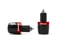 2 Piezas Tapón para Manillar De Moto，Motocicleta Mango antivibración Bar Extremo de tapón Extremos paraSuzuki 1250 Bandit 650S GSF 250 600 600S 650 650S 650N-Red