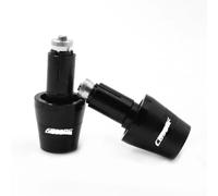 2 Piezas Tapón para Manillar De Moto，Motocicleta Mango antivibración Bar Extremo de tapón Extremos para Universal 7/8"-Black