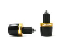 2 Piezas Tapón para Manillar De Moto，Motocicleta Mango antivibración Bar Extremo de tapón Extremos paraUniversal-Gold