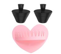 2 Piezas Tapones Universales de Silicona, Tapón Desague, Tapon Bañera Bidet, Tapones Lavabo Fregadero Cocina, con 1 pc Recogedor de Pelos de Silicona para Ducha, Sealing Plug para Baño Hogar