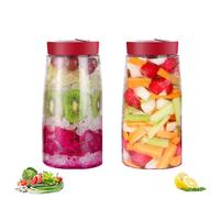 2 Piezas Tarro Fermentacion con Válvula Liberación Aire, 2.2 Litros Frascos Vidrio, Fermentador Boca Ancha, Tarro Fermentación para Conservación Yogur, Kéfir, Chucrut, Kimchi, Encurtidos, Masa Madre