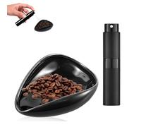 2 Piezas Taza Dosificadora de Granos de Café Accesorios de Café Accesorios de Barra de Cerámica Recipiente Dosificador de Cerámica/Bandeja Medidora de Dosis Unica Regalo Para Amantes del Café