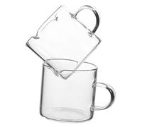 2 piezas Tazas de Vidrio para Café Espresso Resistentes y Diseño Transparente para Apreciar Aptas para Café Té y Leche y Fáciles de Almacenar
