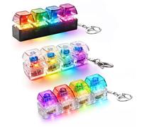 2 Piezas Teclado Fidget Toys, Juguete Fidget para Teclado, Teclado Antiestres, Teclado Fidgets Clicker 4 Botones, Mini Teclado Desestresante per Alleviare lo Stress, Tempo Libero, Ufficio (B)