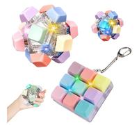 2 Piezas Teclado Fidget Toys, Juguete Fidget para Teclado, Teclado Fidget con Luz LED, Teclado Antiestres, Juguete Fidget de Teclado, Teclado Fidget Clicker, Fidgets Keyboard Clicker para Viajes