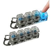 2 Piezas Teclados Fidget Toys, 4 Botones Teclado Fidget Clicker, Llaveros En Forma De Teclados Antiestres, Teclado De Juguete Antiestrés Ansiedad para Adultos Y Niños Aliviar Estrés Pass Tiempo
