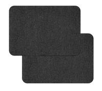 2 Piezas Tela Adhesiva Parche de Reparación de Lona Telas para Sofas Autoadhesivo Kit de Reparación de Lona Impermeable de 11 x 8 Pulgadas para Sofá Tienda de Xampaña Sillón Reclinable Toldo (Negro)