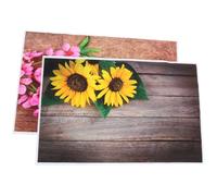 2 Piezas Telón de Fondo Fotográfico Tela, Vetas de Madera y Flores | Decoración Mural, Recién Nacidos, Hogar y Redes Sociales, Estilo Elegante y Rústico