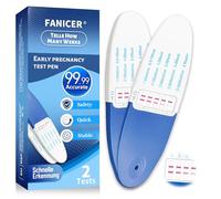 2 Piezas Tests de embarazo, Envolturas Individuales Test Embarazo, Prueba De Embarazo Fácil De Usar Detección Temprana, High Sensitivity Pregnancy Test, Resultado Rapido(Azul)